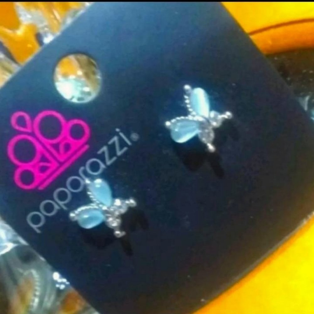Small Opalescent Butterfly Earrings